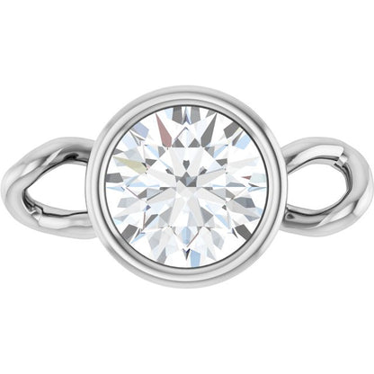 1/5 CT Lab-Grown Diamond Bezel-Set Link, 4.75 mm x 8.7 mm
