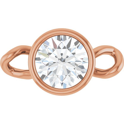 1/5 CT Lab-Grown Diamond Bezel-Set Link, 4.75 mm x 8.7 mm