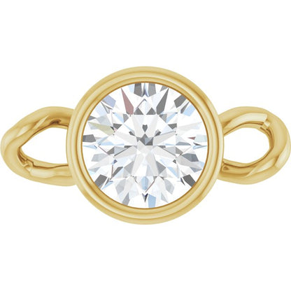 1/5 CT Lab-Grown Diamond Bezel-Set Link, 4.75 mm x 8.7 mm