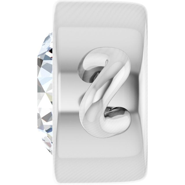 1/5 CT Lab-Grown Diamond Bezel-Set Link, 4.75 mm x 8.7 mm