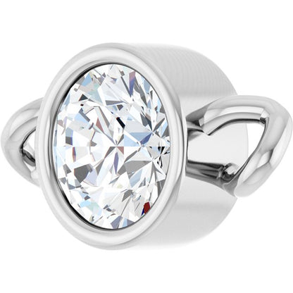 1/5 CT Lab-Grown Diamond Bezel-Set Link, 4.75 mm x 8.7 mm