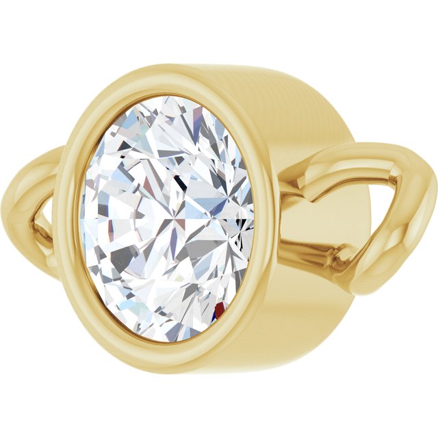 1/5 CT Lab-Grown Diamond Bezel-Set Link, 4.75 mm x 8.7 mm
