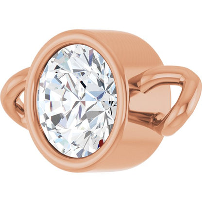 1/5 CT Lab-Grown Diamond Bezel-Set Link, 4.75 mm x 8.7 mm