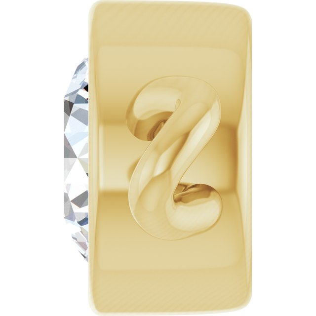 1/6 CT Natural Diamond Bezel-Set Link, 4.25 mm x 8.23 mm