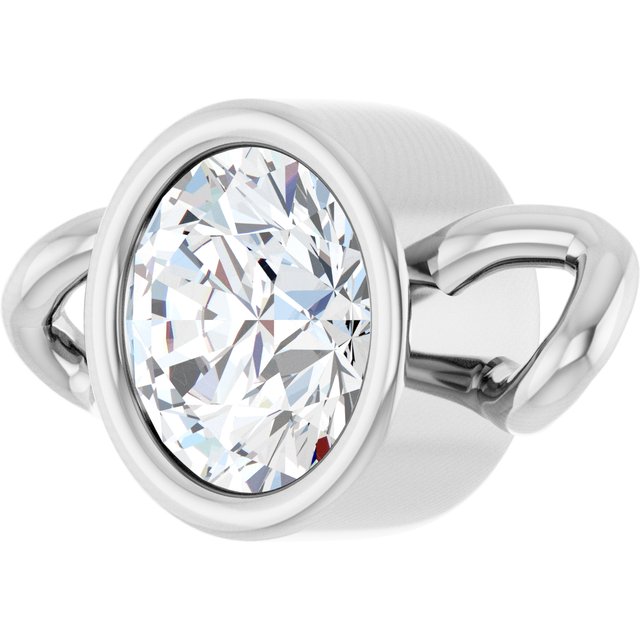 1/6 CT Natural Diamond Bezel-Set Link, 4.25 mm x 8.23 mm