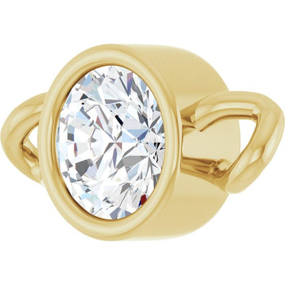 1/6 CT Natural Diamond Bezel-Set Link, 4.25 mm x 8.23 mm