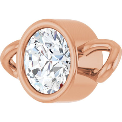 1/6 CT Natural Diamond Bezel-Set Link, 4.25 mm x 8.23 mm