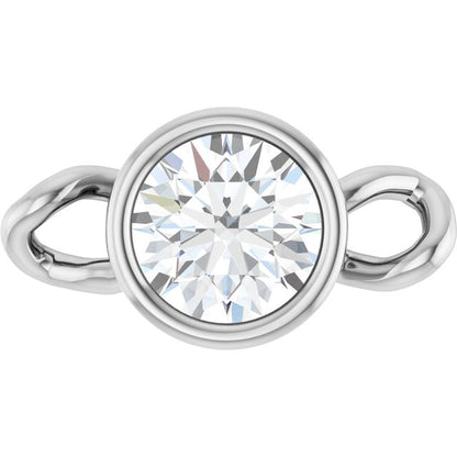1/6 CT Natural Diamond Bezel-Set Link, 4.25 mm x 8.23 mm