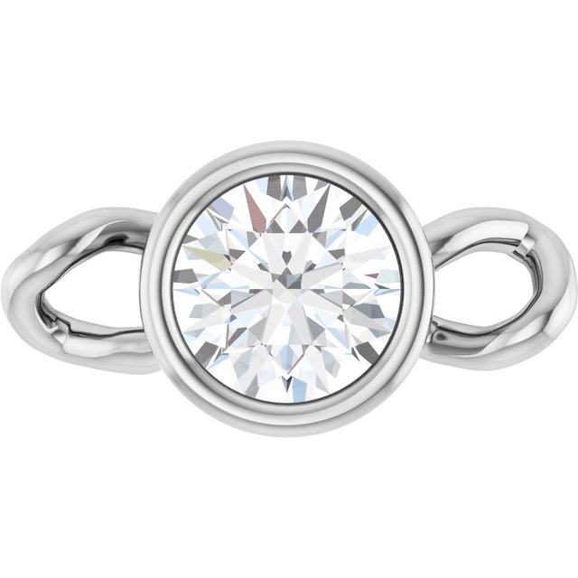 1/6 CT Natural Diamond Bezel-Set Link, 4.25 mm x 8.23 mm