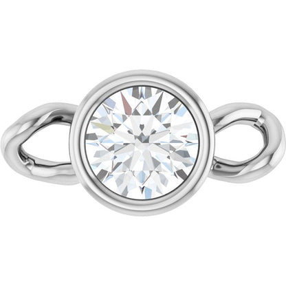 1/6 CT Natural Diamond Bezel-Set Link, 4.25 mm x 8.23 mm