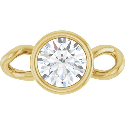 1/8 CT Lab-Grown Diamond Bezel-Set Link, 4.25 mm x 8.23 mm