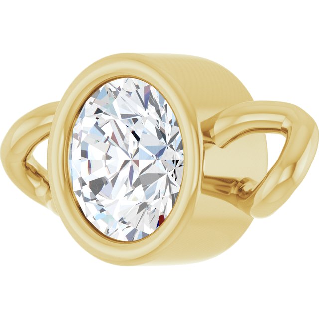 1/8 CT Lab-Grown Diamond Bezel-Set Link, 4.25 mm x 8.23 mm