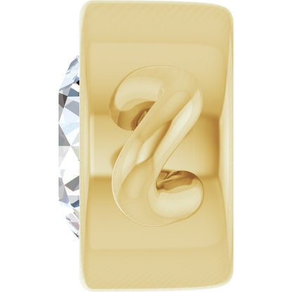1/8 CT Lab-Grown Diamond Bezel-Set Link, 4.25 mm x 8.23 mm