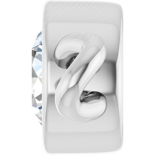1/10 CT Natural Diamond Bezel-Set Link, 4 mm x 7.99 mm