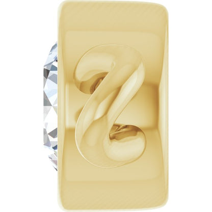 1/10 CT Natural Diamond Bezel-Set Link, 4 mm x 7.99 mm