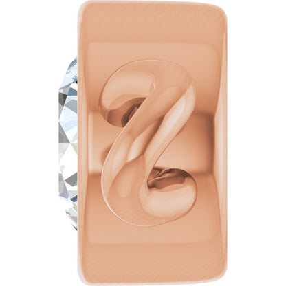 1/10 CT Natural Diamond Bezel-Set Link, 4 mm x 7.99 mm