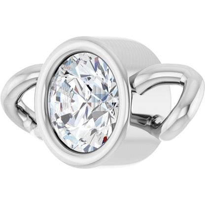 1/10 CT Natural Diamond Bezel-Set Link, 4 mm x 7.99 mm