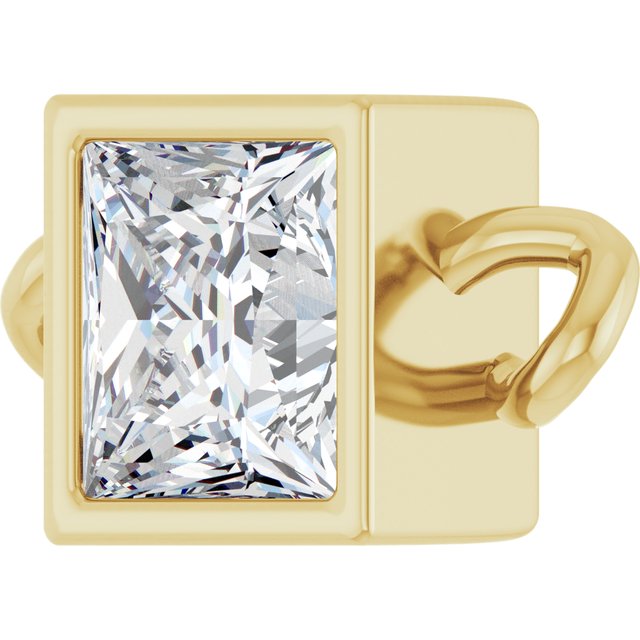 1/4 CT Natural Diamond Bezel-Set Link, 4.75 mm x 8.77 mm