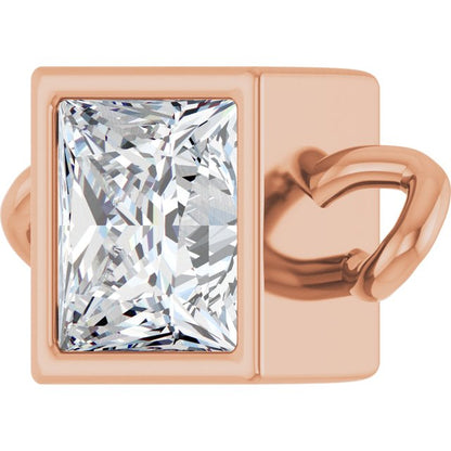 1/3 CT Lab-Grown Diamond Bezel-Set Link, 4.75 mm x 8.77 mm