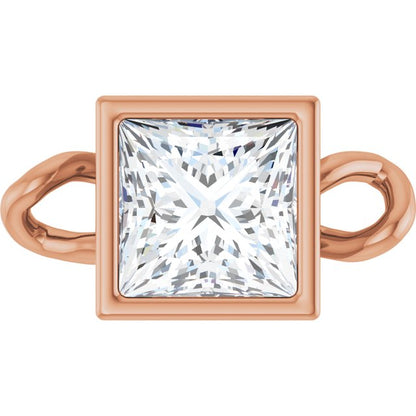 1/3 CT Lab-Grown Diamond Bezel-Set Link, 4.75 mm x 8.77 mm