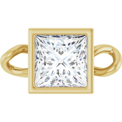 1/4 CT Natural Diamond Bezel-Set Link, 4.75 mm x 8.77 mm