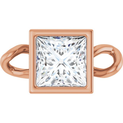 1/4 CT Lab-Grown Diamond Bezel-Set Link, 4.5 mm x 8.54 mm