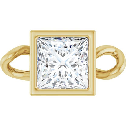 1/4 CT Lab-Grown Diamond Bezel-Set Link, 4.5 mm x 8.54 mm