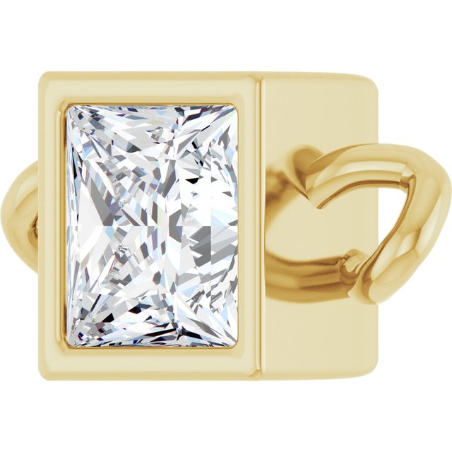 1/4 CT Natural Diamond Bezel-Set Link, 4.75 mm x 8.77 mm