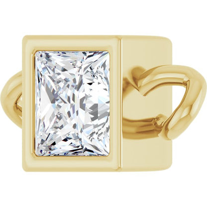 1/5 CT Lab-Grown Diamond Bezel-Set Link, 4.25 mm x 8.34 mm