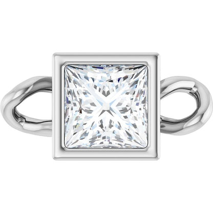 1/5 CT Natural Diamond Bezel-Set Link, 4.25 mm x 8.34 mm