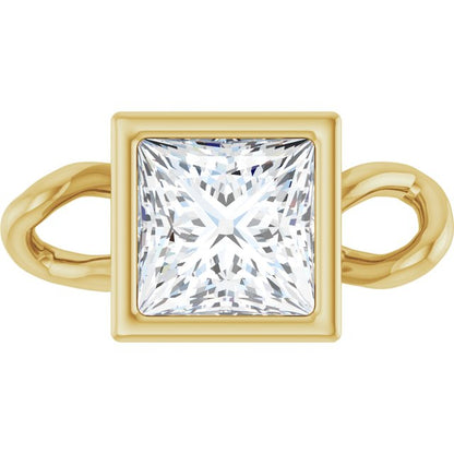 1/5 CT Lab-Grown Diamond Bezel-Set Link, 4.25 mm x 8.34 mm
