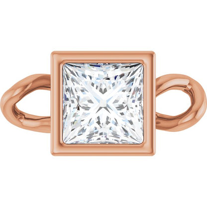 1/5 CT Natural Diamond Bezel-Set Link, 4.25 mm x 8.34 mm