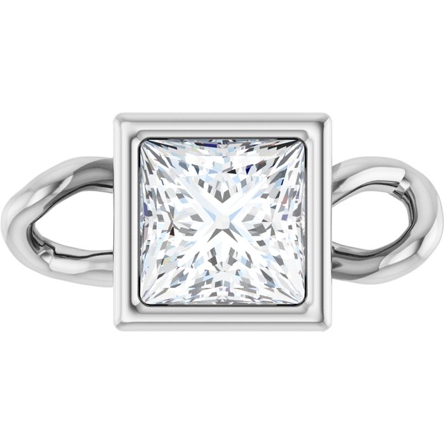 1/6 CT Natural Diamond Bezel-Set Link, 4 mm x 8.09 mm