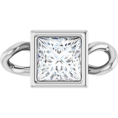 1/6 CT Natural Diamond Bezel-Set Link, 4 mm x 8.09 mm