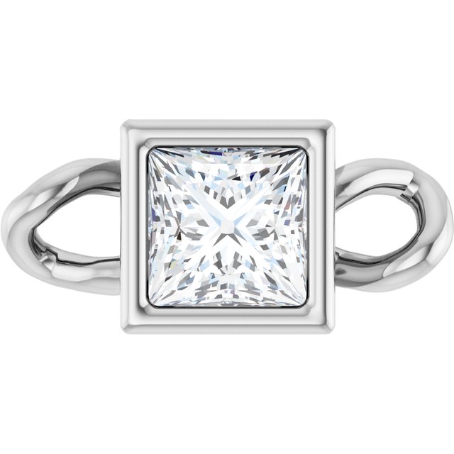 1/8 CT Natural Diamond Bezel-Set Link, 3.75 mm x 7.89 mm