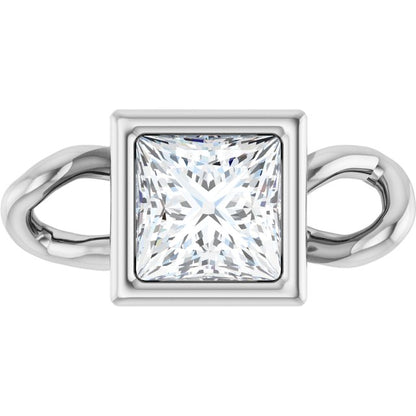 1/8 CT Natural Diamond Bezel-Set Link, 3.75 mm x 7.89 mm