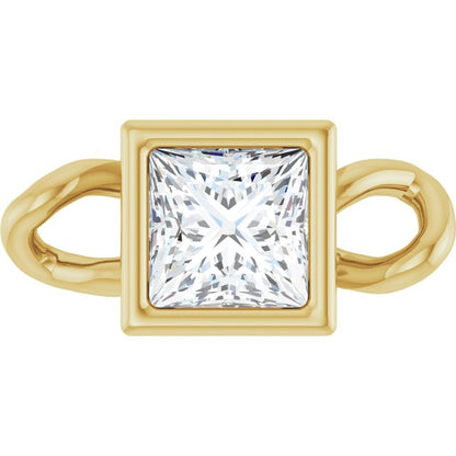 1/8 CT Natural Diamond Bezel-Set Link, 3.75 mm x 7.89 mm