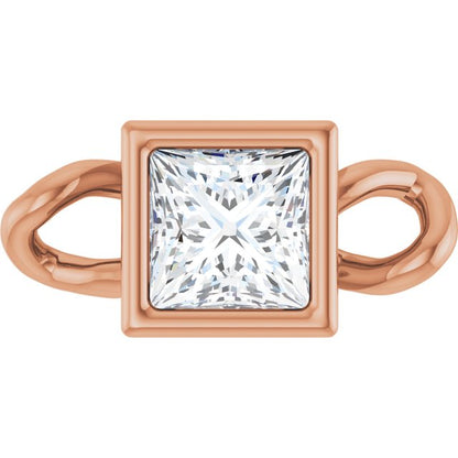 1/8 CT Lab-Grown Diamond Bezel-Set Link, 3.75 mm x 7.89 mm
