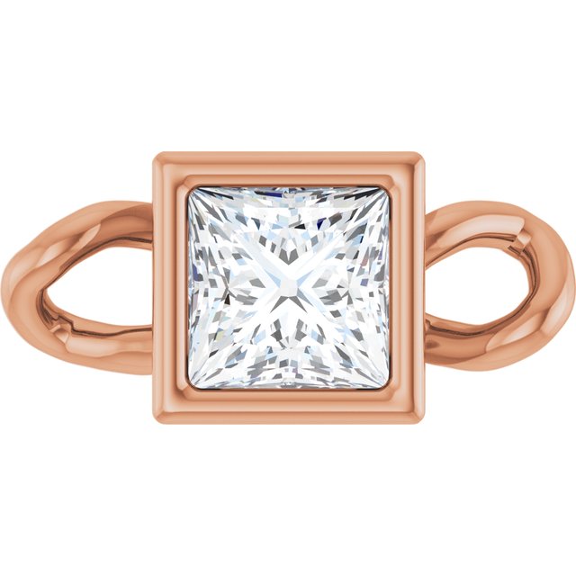 1/8 CT Natural Diamond Bezel-Set Link, 3.75 mm x 7.89 mm