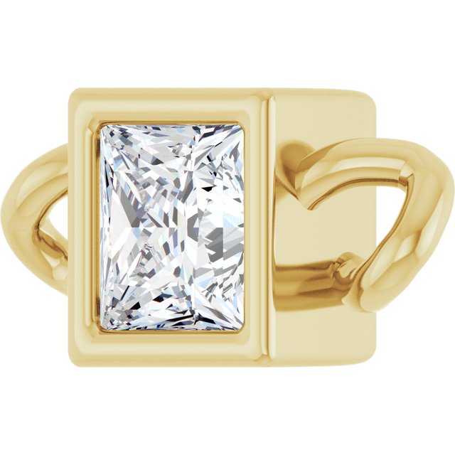 1/8 CT Natural Diamond Bezel-Set Link, 3.75 mm x 7.89 mm