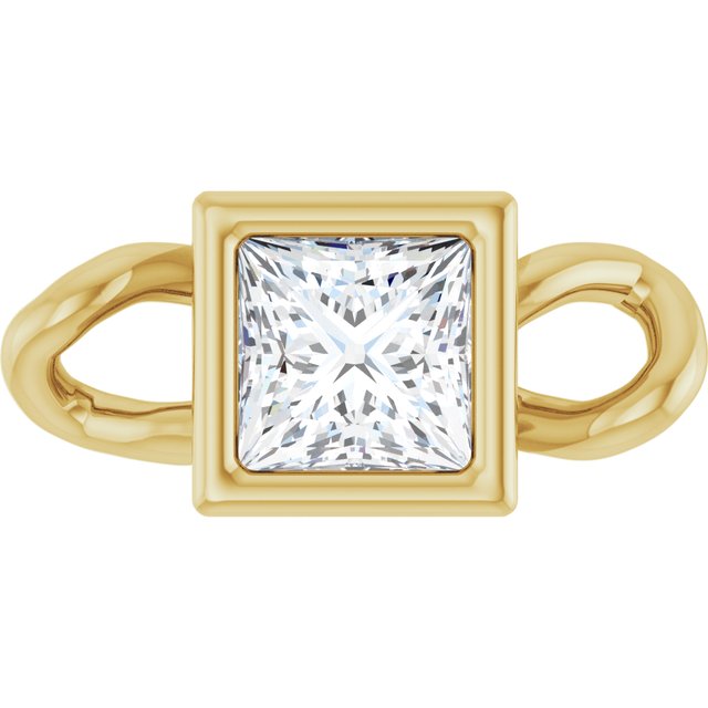 1/10 CT Lab-Grown Diamond Bezel-Set Link, 3.5 mm x 7.59 mm