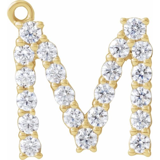 1/3 CTW Lab-Grown Diamond Initial Dangle