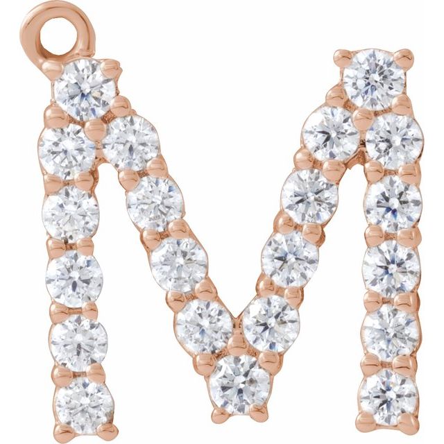 1/3 CTW Lab-Grown Diamond Initial Dangle