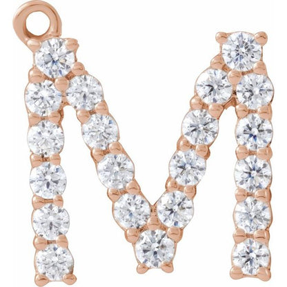 1/3 CTW Lab-Grown Diamond Initial Dangle