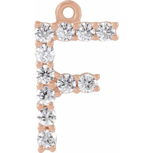 1/7 CTW Lab-Grown Diamond Initial Dangle