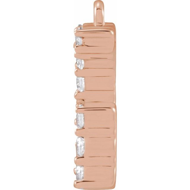 1/5 CTW Lab-Grown Diamond Initial Dangle