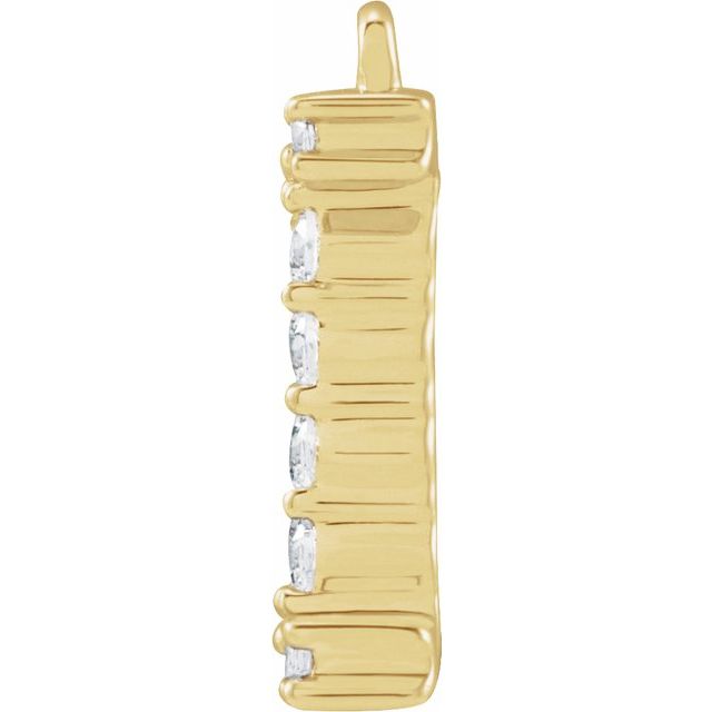 1/7 CTW Lab-Grown Diamond Initial Dangle