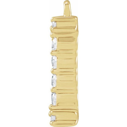 1/7 CTW Lab-Grown Diamond Initial Dangle