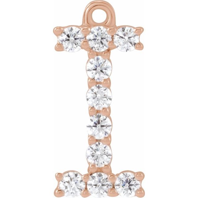 1/7 CTW Lab-Grown Diamond Initial Dangle