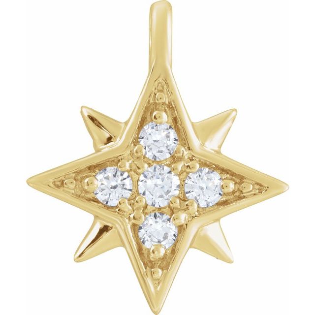 .04 CTW Natural Diamond Star Dangle